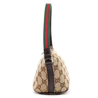Gucci 141809 Beige Brown GG Boat Pochette