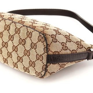 Gucci 141809 Beige Brown GG Boat Pochette