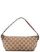 Gucci 141809 Beige Brown GG Boat Pochette