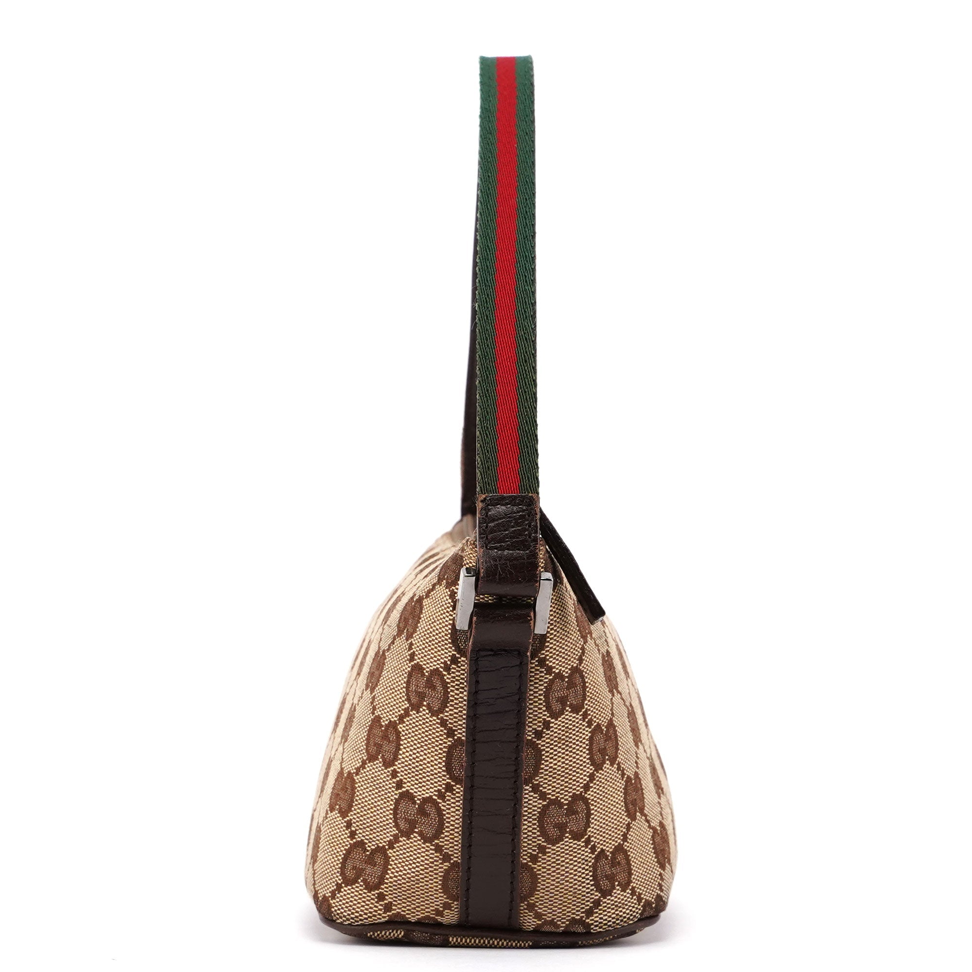 Gucci 141809 Beige Brown GG Boat Pochette