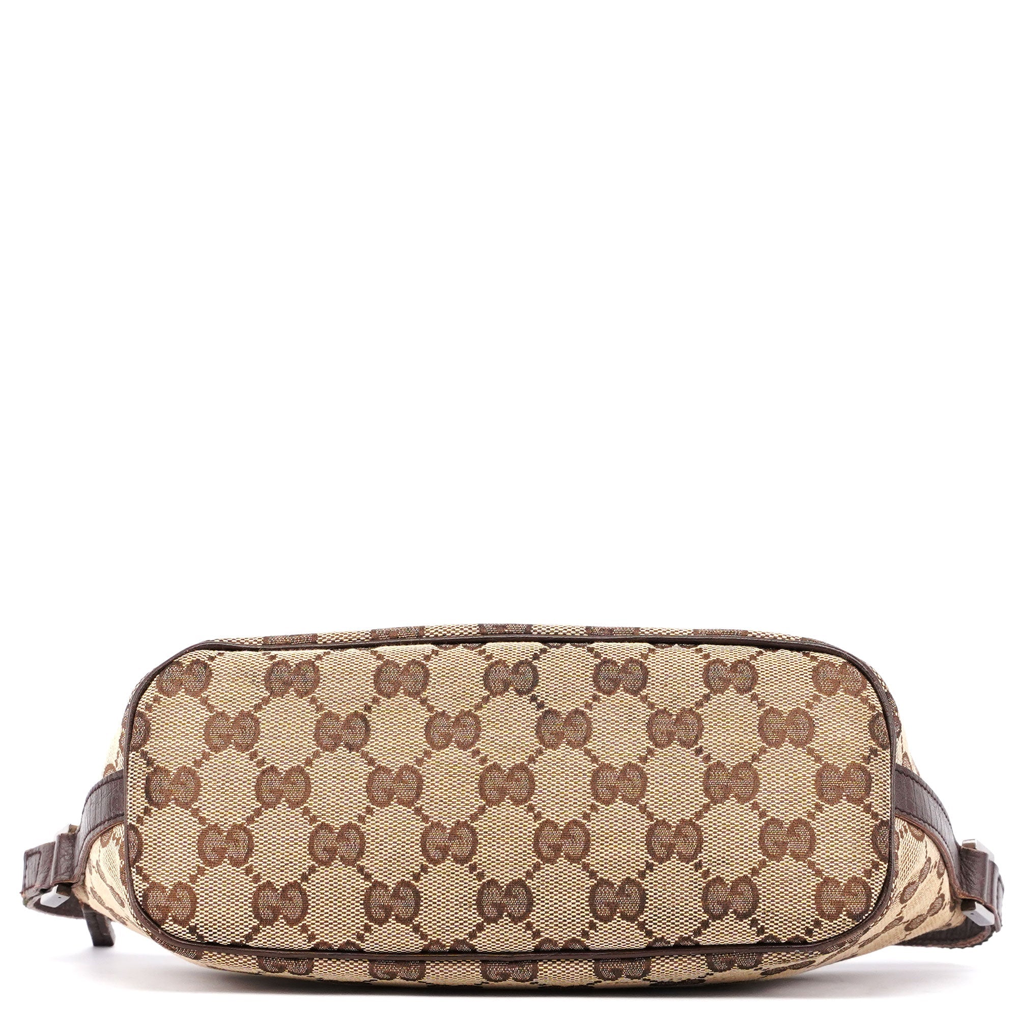 Gucci 141809 Beige Brown GG Boat Pochette