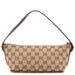 Gucci 141809 Beige Brown GG Boat Pochette