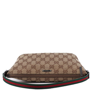 Gucci 141809 Beige Brown GG Boat Pochette