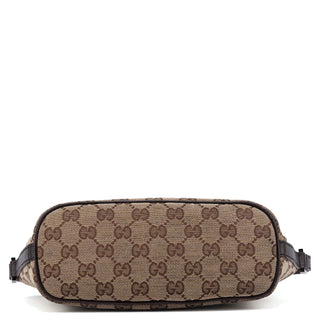 Gucci 141809 Beige Brown GG Boat Pochette