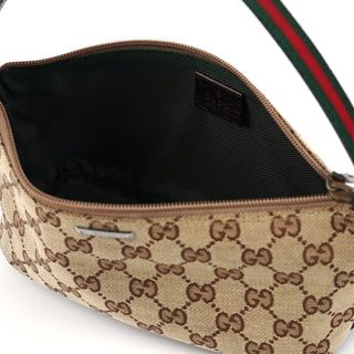 Gucci 141809 Beige Brown GG Boat Pochette