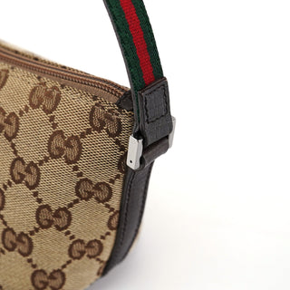 Gucci 141809 Beige Brown GG Boat Pochette