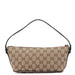 Gucci 141809 Beige Brown GG Boat Pochette