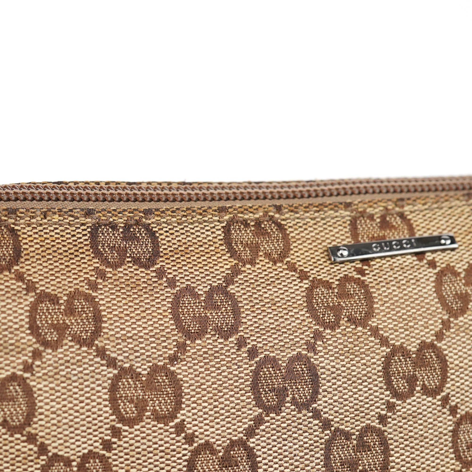 Gucci 141809 Beige GG Boat Pochette