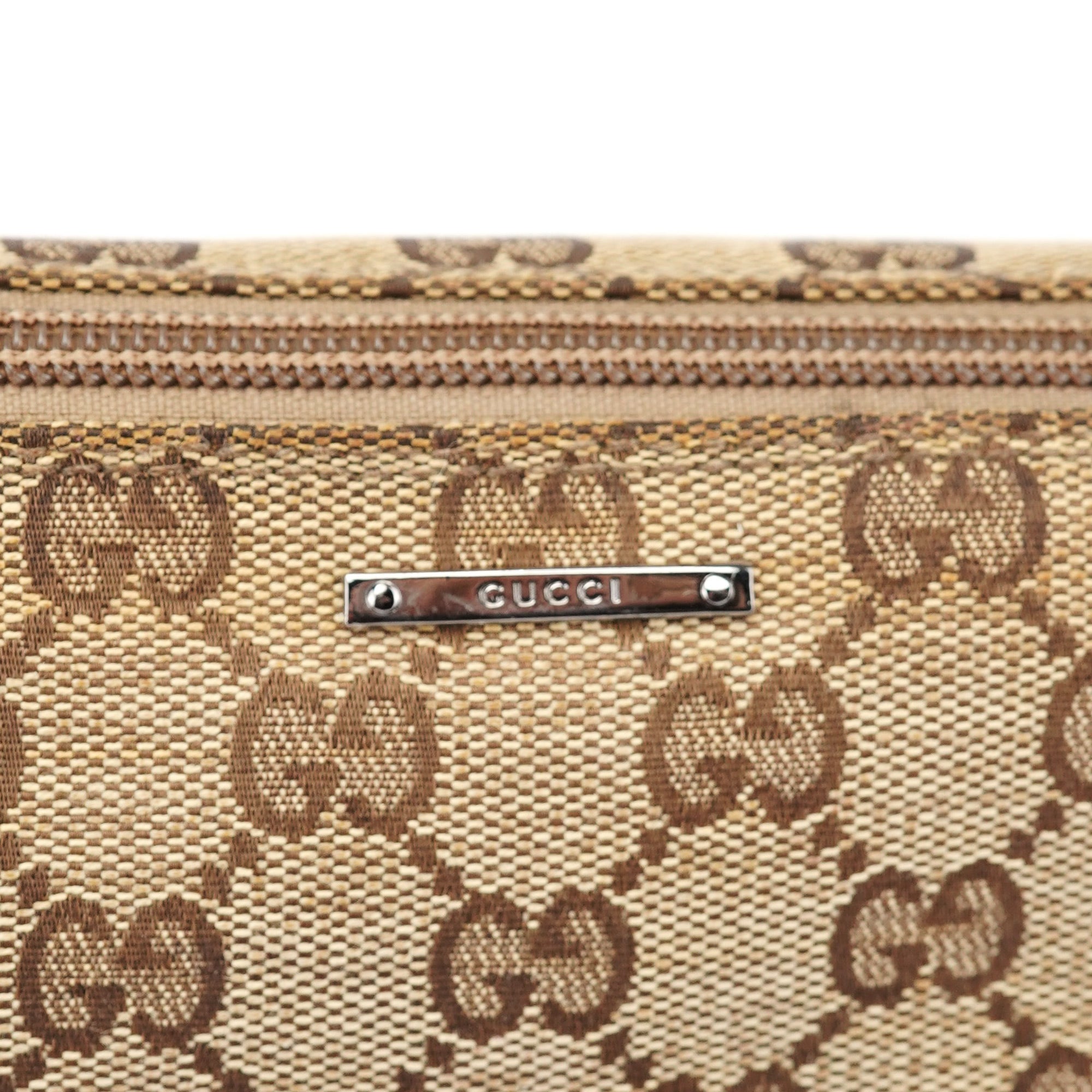 Gucci 141809 Beige GG Boat Pochette