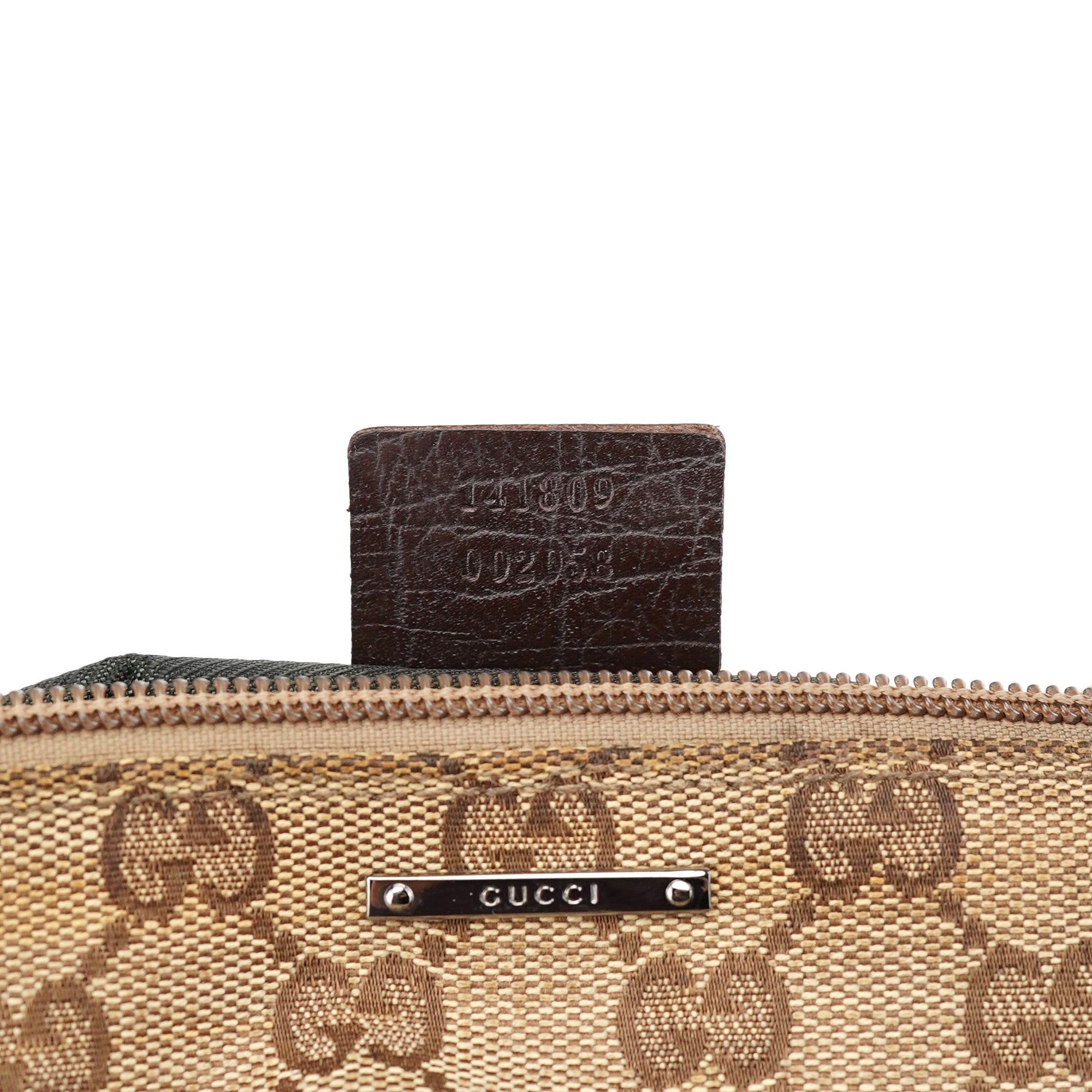 Gucci 141809 Beige GG Boat Pochette