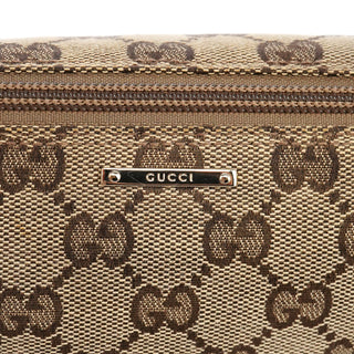 Gucci 141809 Beige Green GG Boat Pochette