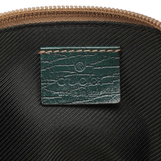 Gucci 141809 Beige Green GG Boat Pochette