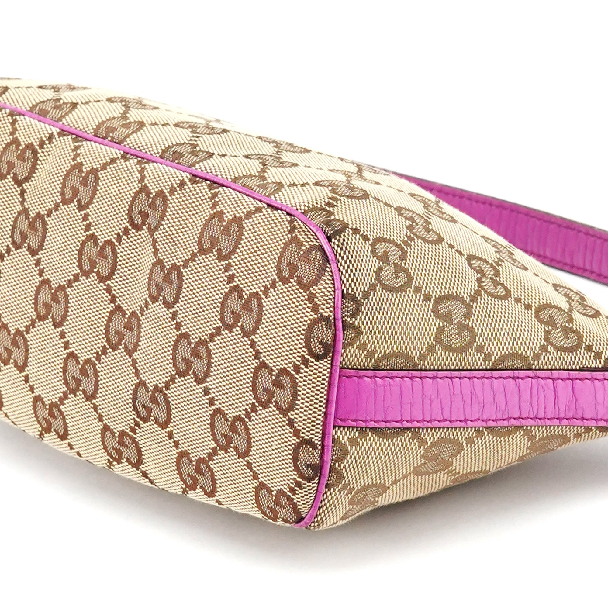 Gucci 141809 Beige Pink GG Boat Pochette