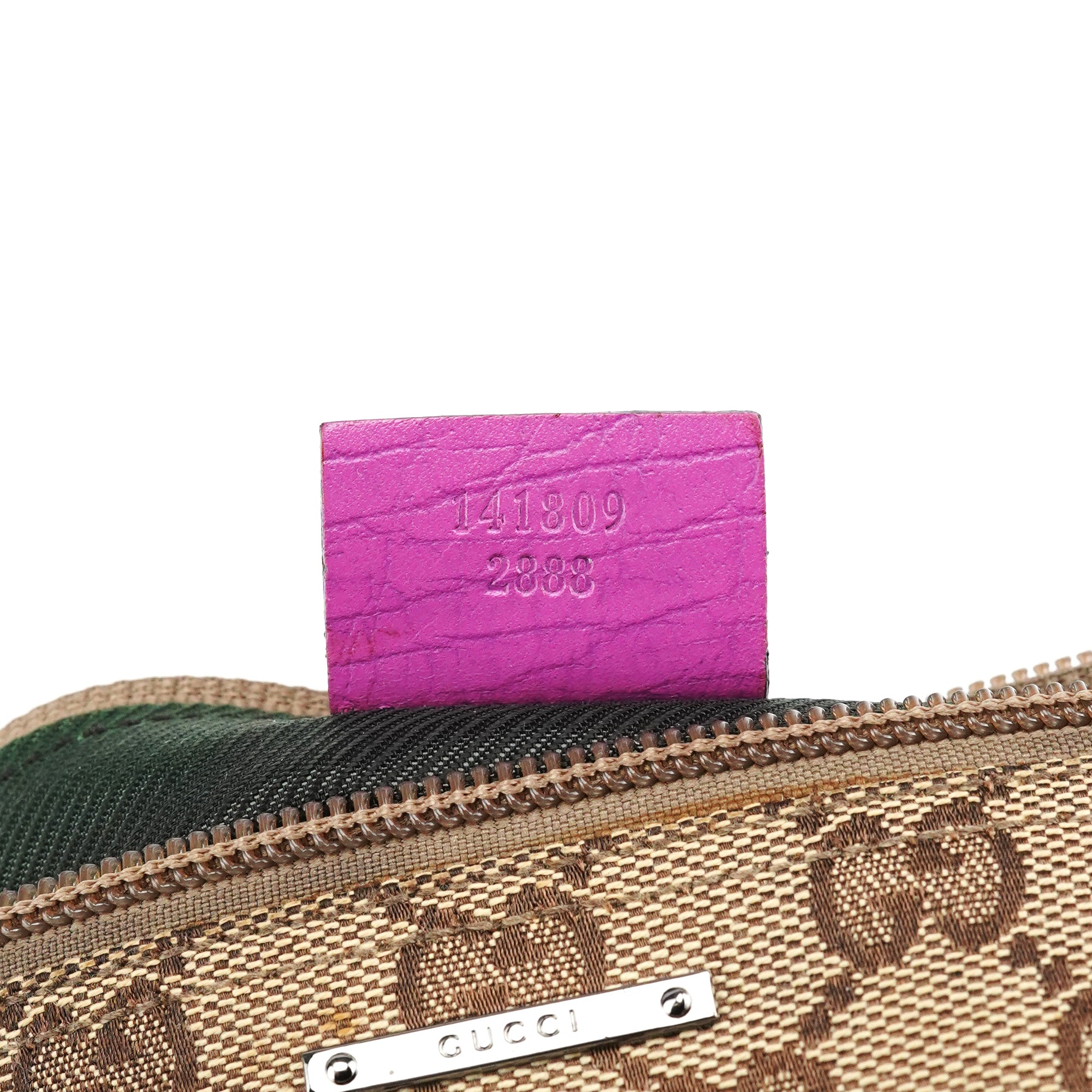 Gucci 141809 Beige Pink GG Boat Pochette
