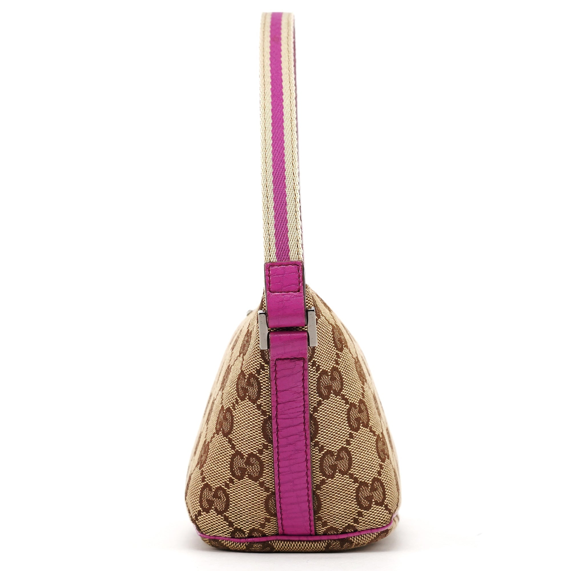 Gucci 141809 Beige Pink GG Boat Pochette