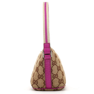 Gucci 141809 Beige Pink GG Boat Pochette