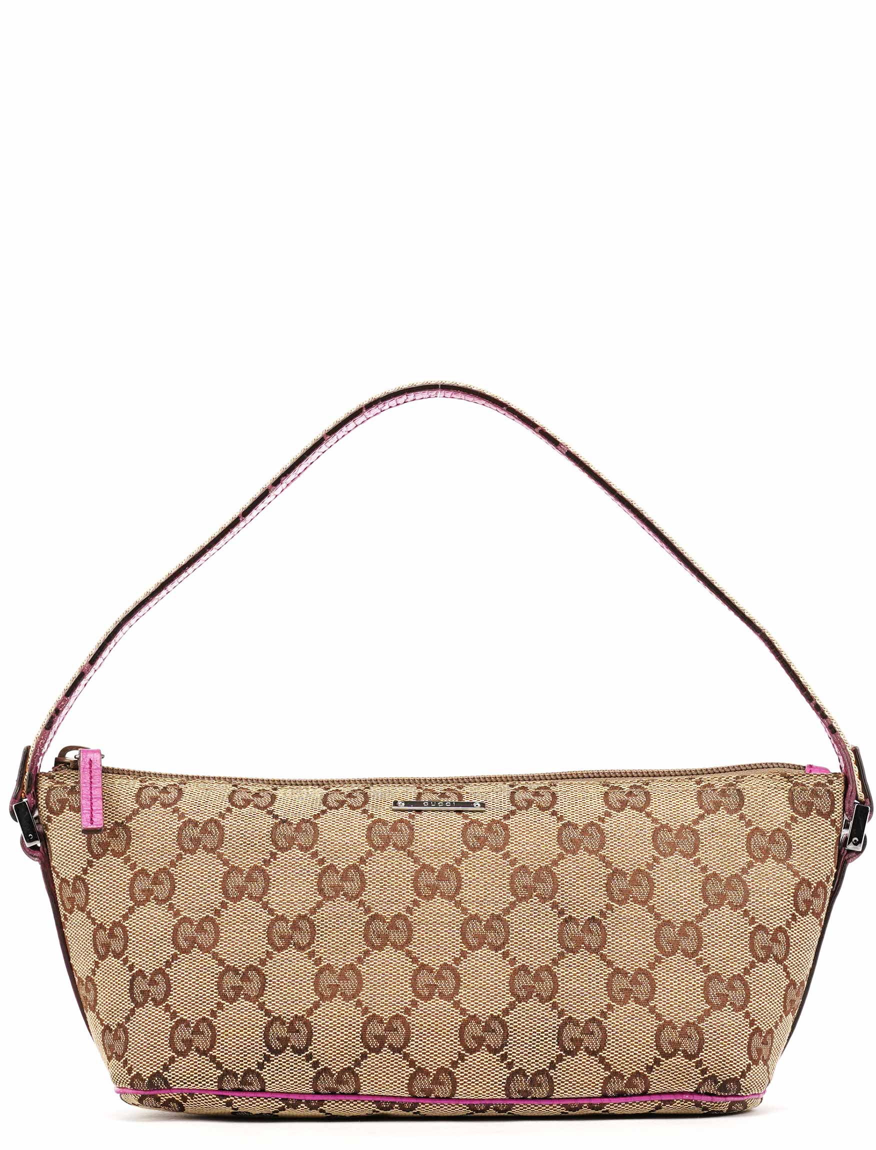 Gucci 141809 Beige Pink GG Boat Pochette – Rediscover Vintage
