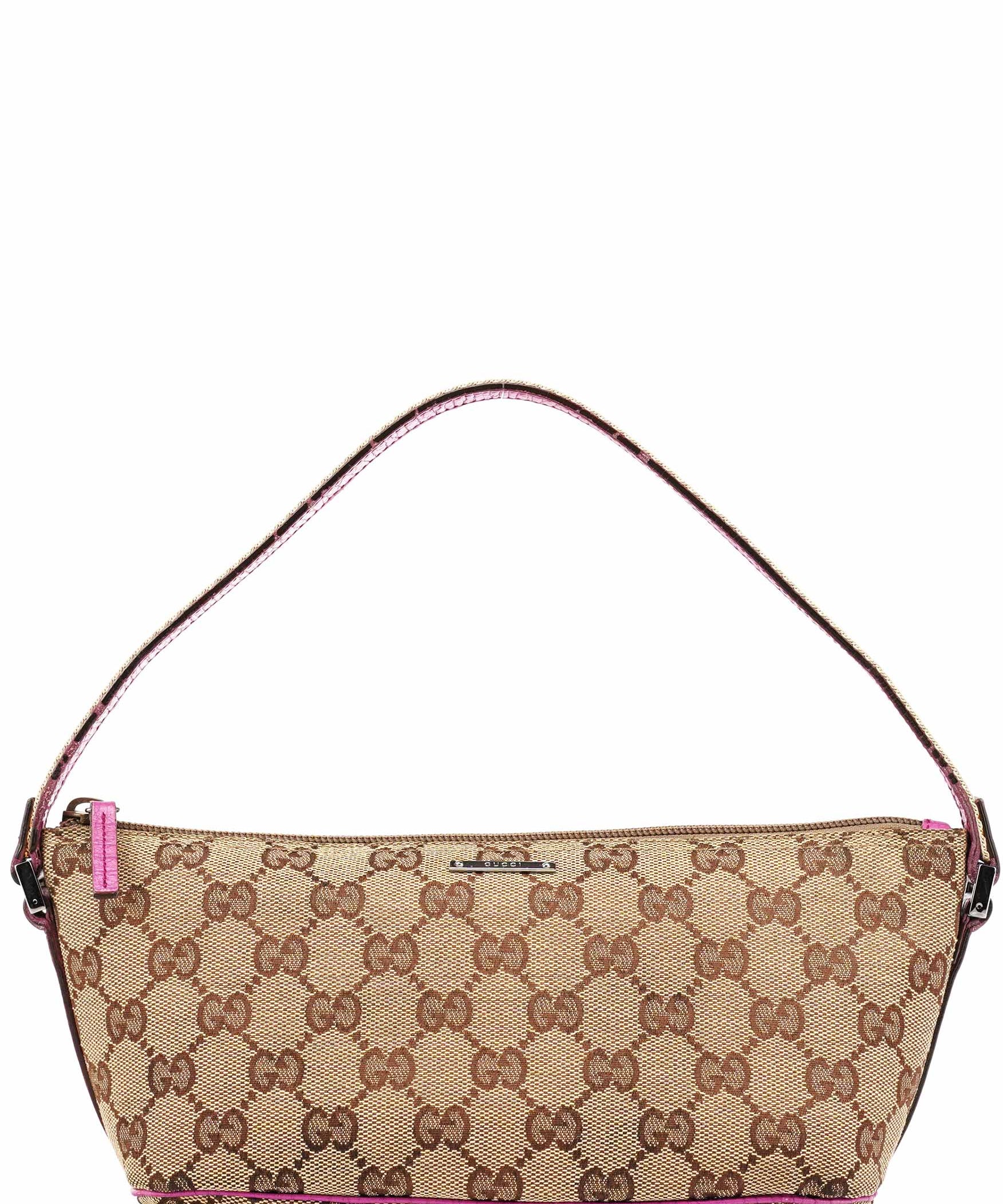 Gucci 141809 Beige Pink GG Boat Pochette