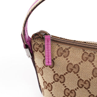 Gucci 141809 Beige Pink GG Boat Pochette