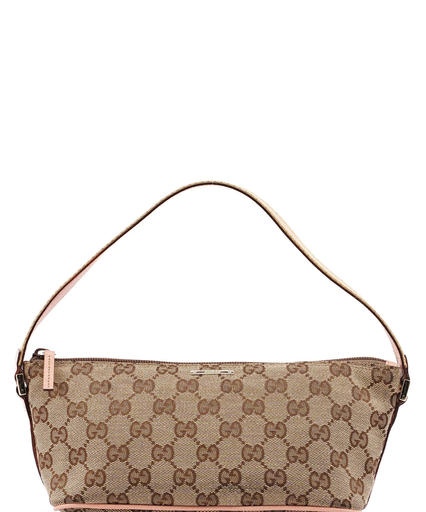 Gucci 141809 Beige Pink GG Boat Pochette