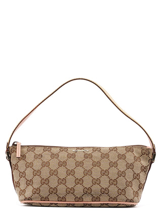 Gucci 141809 Beige Pink GG Boat Pochette