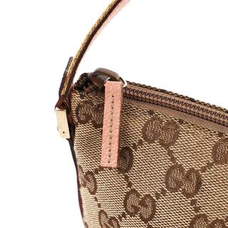 Gucci 141809 Beige Pink GG Boat Pochette