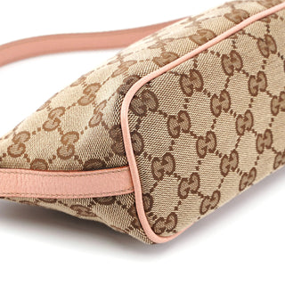 Gucci 141809 Beige Pink GG Boat Pochette