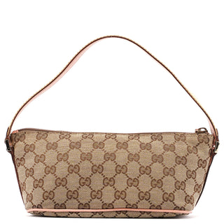 Gucci 141809 Beige Pink GG Boat Pochette