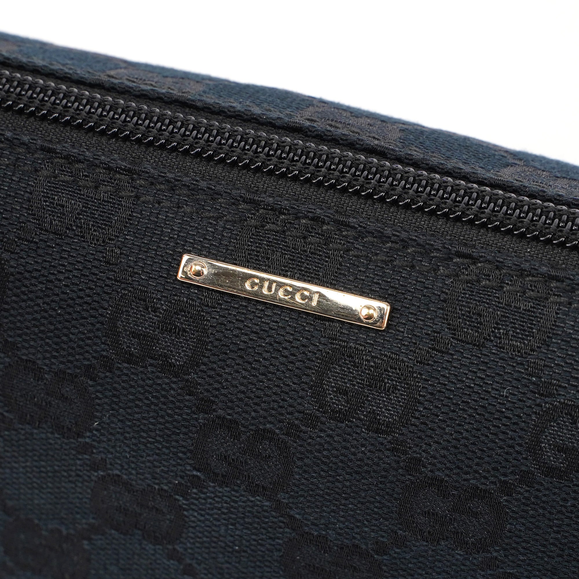 Gucci 141809 Black GG Boat Pochette