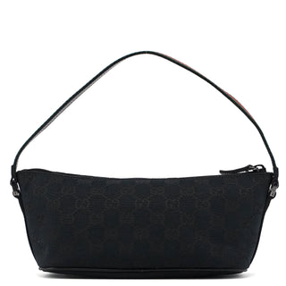 Gucci 141809 Black GG Boat Pochette Bag