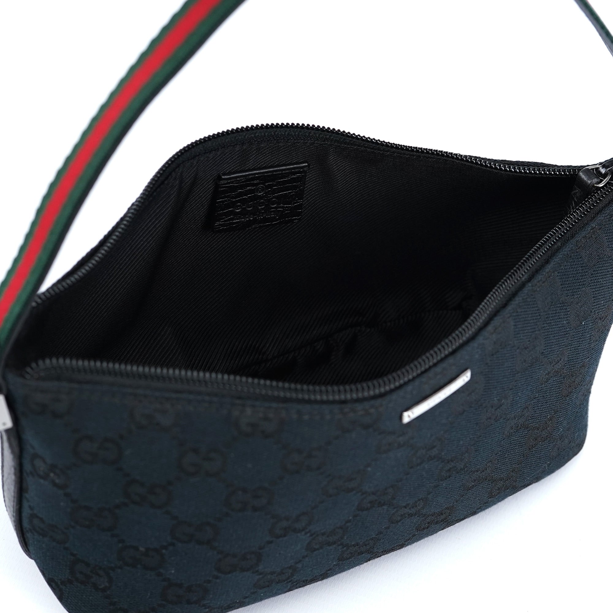 Gucci 141809 Black GG Boat Pochette Bag