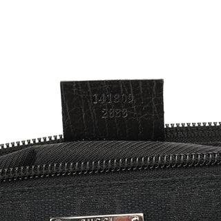 Gucci 141809 Black GG Canvas GG Boat Pochette