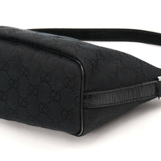 Gucci 141809 Black GG Canvas GG Boat Pochette