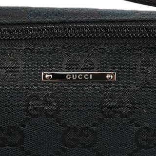 Gucci 141809 Black GG Canvas GG Boat Pochette
