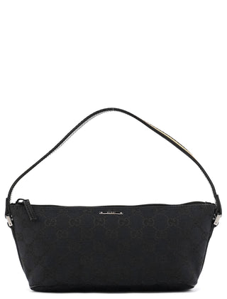 Gucci 141809 Black GG Canvas GG Boat Pochette