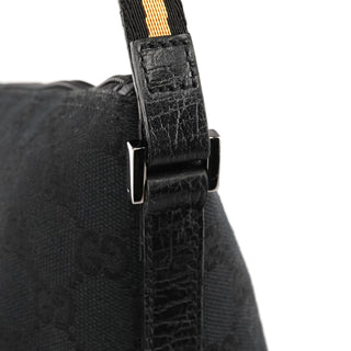 Gucci 141809 Black GG Canvas GG Boat Pochette