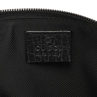 Gucci 141809 Black GG Canvas GG Boat Pochette