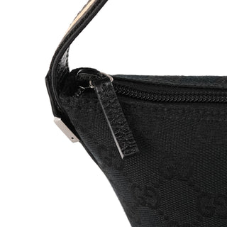 Gucci 141809 Black GG Canvas GG Boat Pochette