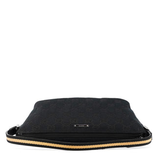 Gucci 141809 Black GG Canvas GG Boat Pochette