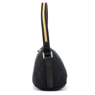 Gucci 141809 Black GG Canvas GG Boat Pochette