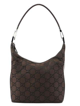 Gucci 142022 Brown GG Monogram Shoulder Bag