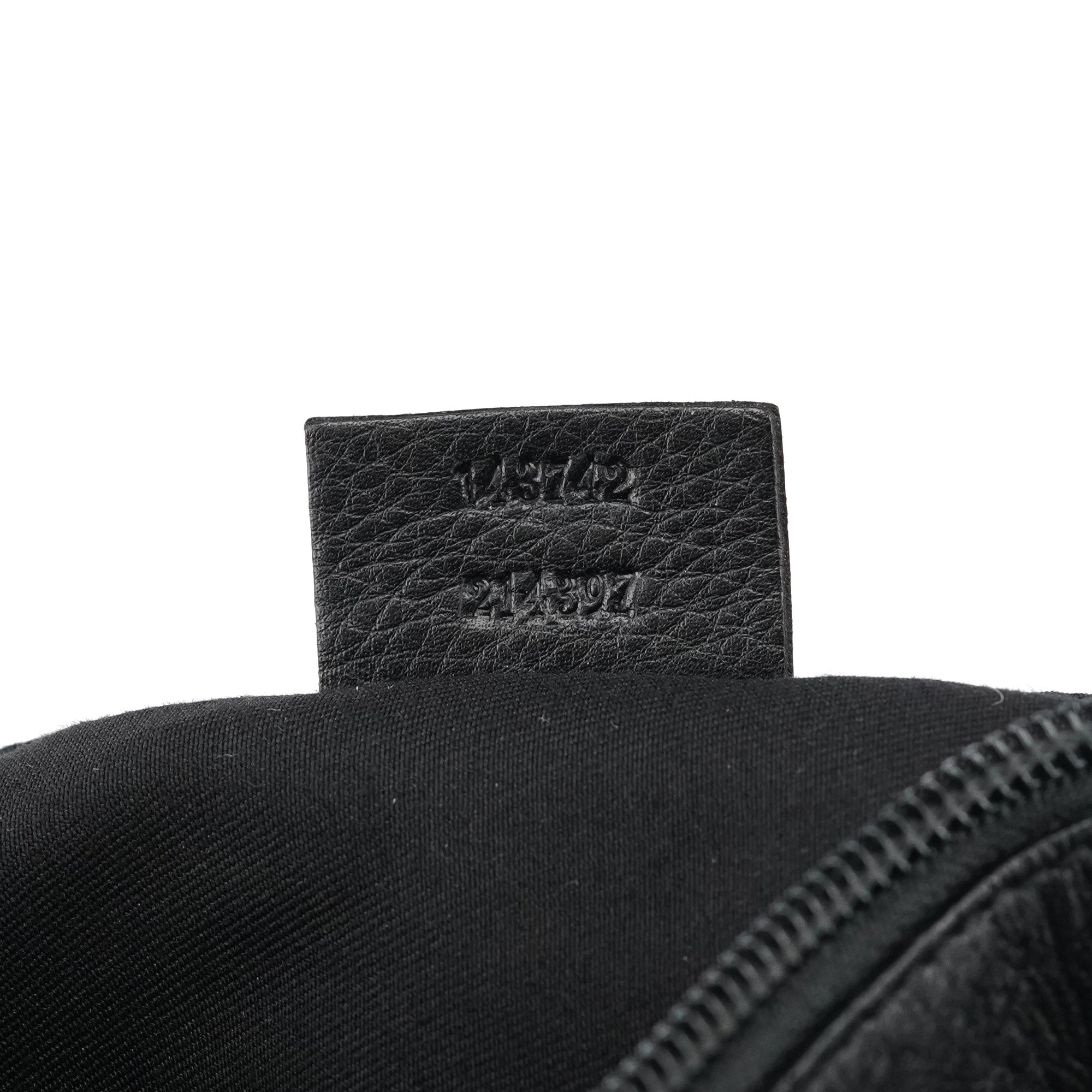 Gucci 143742 Sac cabas GG en cuir noir
