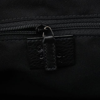 Gucci 143742 Black GG Leather Tote Bag