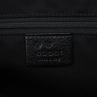 Gucci 143742 Black GG Leather Tote Bag