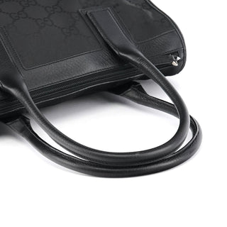 Gucci 143742 Black GG Leather Tote Bag