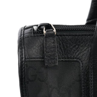 Gucci 143742 Black GG Leather Tote Bag
