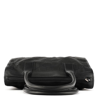 Gucci 143742 Black GG Leather Tote Bag