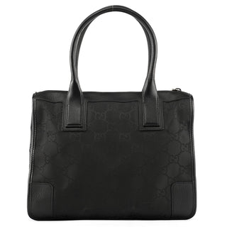 Gucci 143742 Black GG Leather Tote Bag