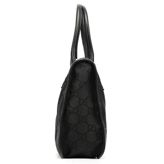 Gucci 143742 Black GG Leather Tote Bag