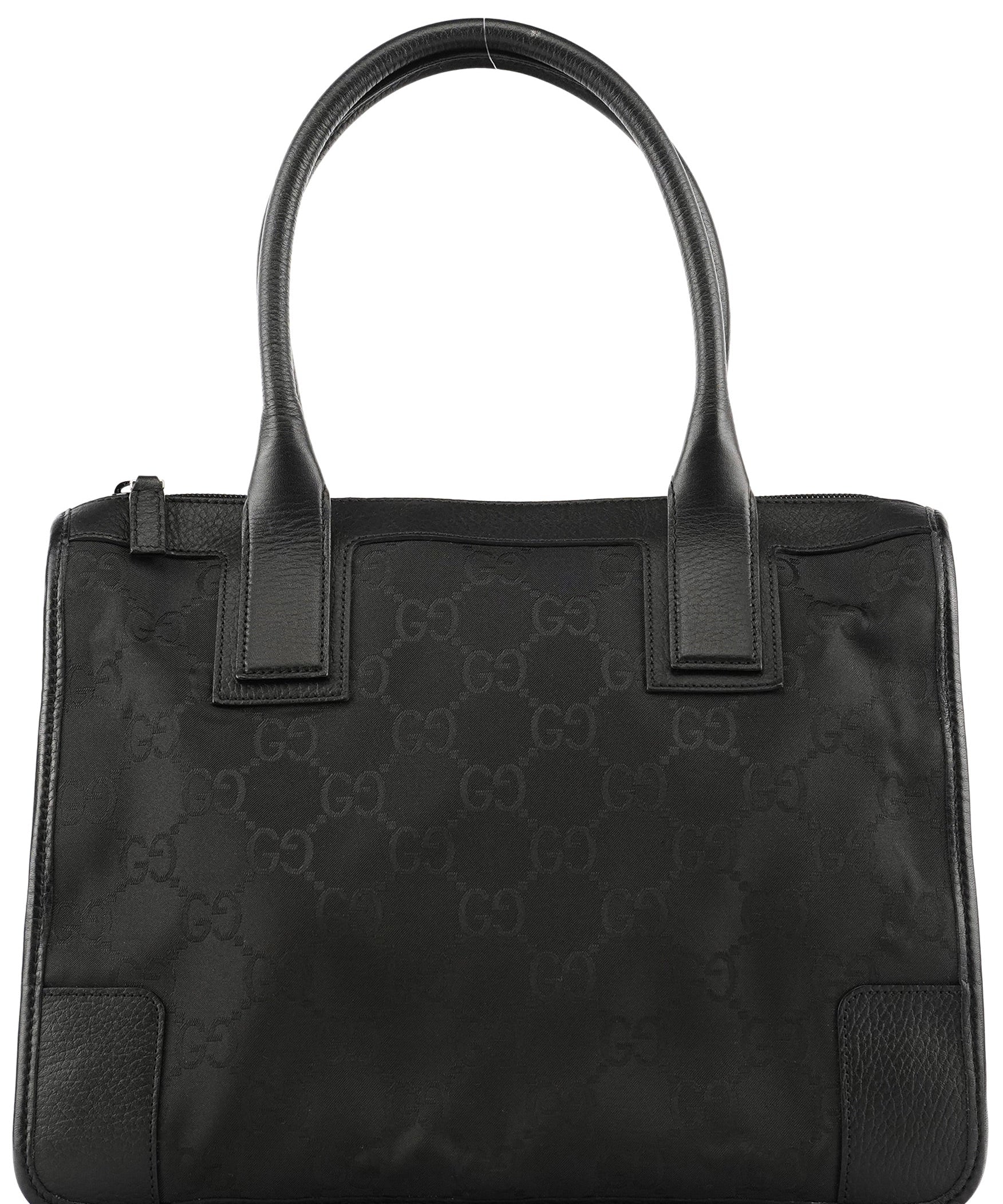 Gucci 143742 Black GG Leather Tote Bag